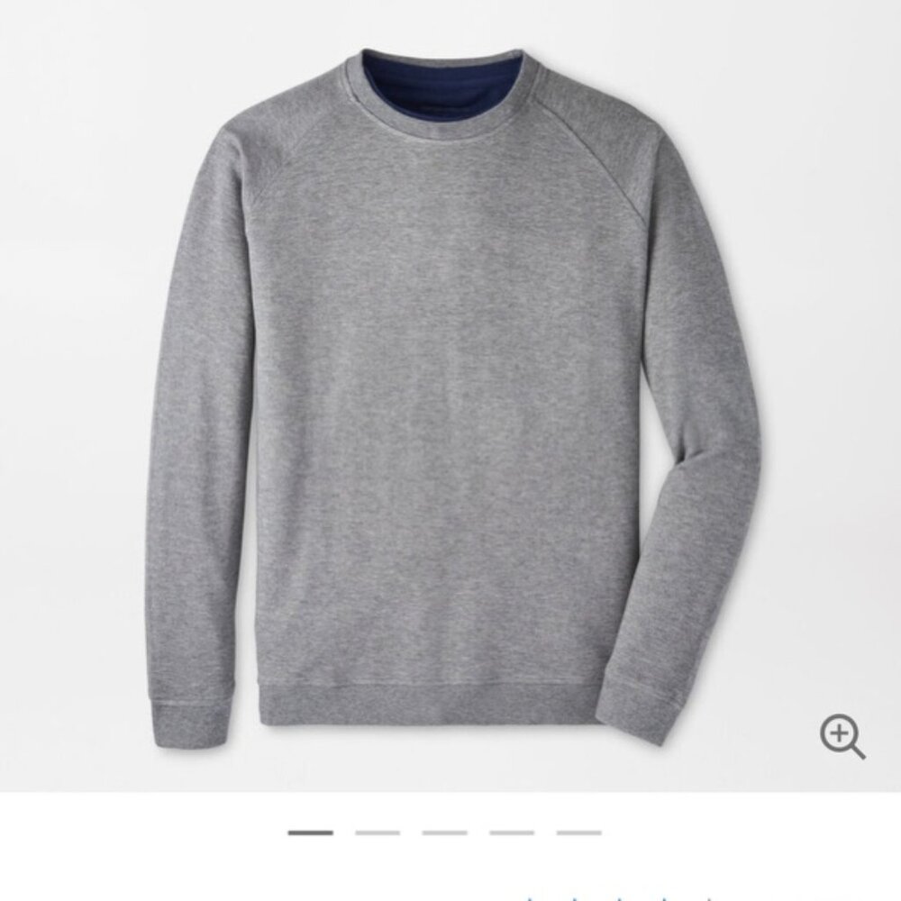 Peter Millar Mens Crewneck Sweatshirt Gray Size Medium